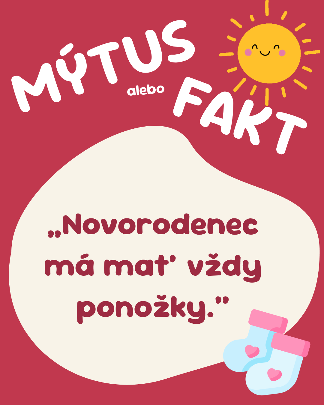 Mýtus alebo fakt: Novorodenec má mať vždy ponožky
